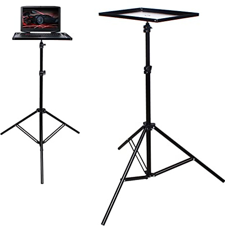 Projektor Stativ Beamerständer Laptop Notebook Ständer Höhenverstellbar Universal Bodenständer für Tragbarer Verstellbare Höhe von 69 cm bis 190 mit Platte