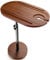 NiHome C Form Beistelltisch aus Bambus, Höhenverstellbar mit Verdickter Stabiler Basis, Sofatisch mit 360° drehbarem Tischplatte, Mobiler Side Table für Couch, Badewanne, Balkon,Bett(Braun)