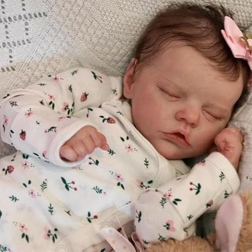 Pinky Reborn Full Body Vinyl Baby Girl Doll - 18 Inch Realistic Lifelike Baby Doll That Looks Real With Accessories for Kids