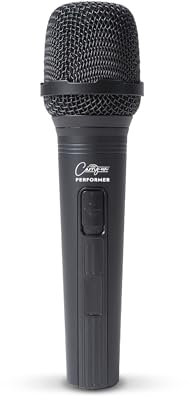 Carry-on Performer - Micrófono dinámico Profesional, micrófono Vocal dinámico cardioide de Mano con Interruptor de Encendido/Apagado Inc: Cable XLR 3M a Jack, Clip de micrófono, Funda de Transporte