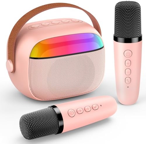 Gralal Karaoke Machine 2 Microphones, Birthday Gifts for Girls Toys Age 3-12 Year Old Girl Gifts Kids Microphone Toys for 3-12 Year Old Girls Birthday Presents Best Gifts for 3-14 Year Old Girls