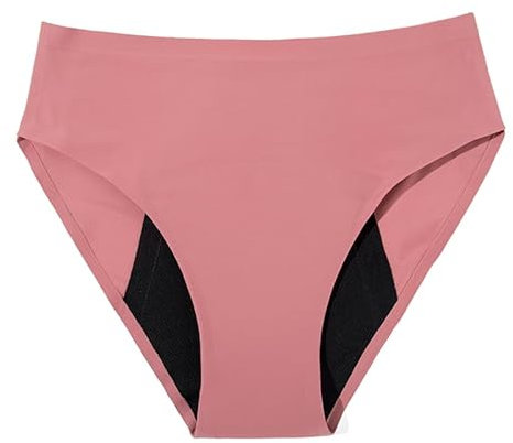 Culotte Menstruelle Respirante pour Femmes Sous-Vêtements Extensibles en Coton Premier Kit de Démarrage pour Adolescentes Culotte Menstruelle Basique Rose S