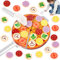 TNOMSNO Pizza Juguetes de Madera, Juego de Pizza para cocinita Infantil Pizza de Madera, Comida Juguete Madera DIY Regalo para Niño y Niña 3+ Años