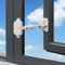 ANOMM Blanco Seguridad Ventanas Niños, Ajustable Limitador de Seguridad para Ventanas, Autoadhesivo Cierres Seguridad Bebe, Cerradura de Seguridad Protector Bebe para UPVC, Metal, Ventanas de Madera