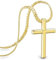 SERASAR Gold-Kette Herren Kreuz Anhänger Kreuz-kette Gold Kette für Männer mit Herrenkette Christen kruzifix Cross Chain Kubanische