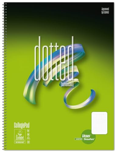 Staufen Advanced Collegeblock - 3 Blöcke je 80 Blatt, DIN A4, Lineatur Dotted, 70 g/m² Papier