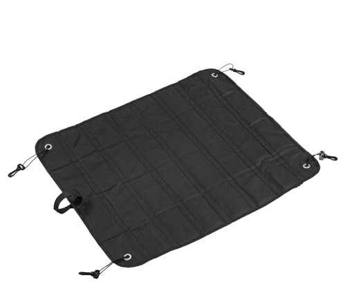 Faltbarer Stoßstangenschutz, Kofferraumschutz, Cargo-Matte, schlagfest, wasserdicht, SUV-Auskleidung für Hunde, große Fahrzeuge, schwarz, 80 x 64 cm, 600D Oxford-Stoff + Perlbaumwolle