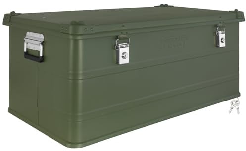 Trucky Aluminium Box mit Deckel Grün Alu Kiste Alukiste Auswahl Transportbox Metallbox Aufbewahrungsbox Boxen Abschliessbar Metallkiste