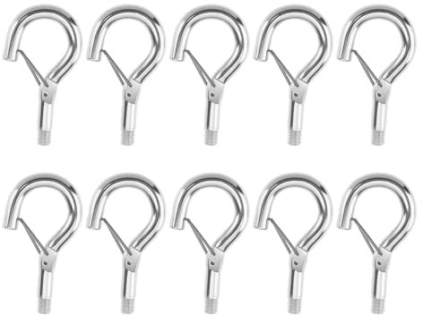 eMagTech 10 Stück M5 Schraubhaken zum Aufhängen mit Federschnalle, Ösenhaken für die meisten Kupplungskomponenten mit metrischem Innengewinde