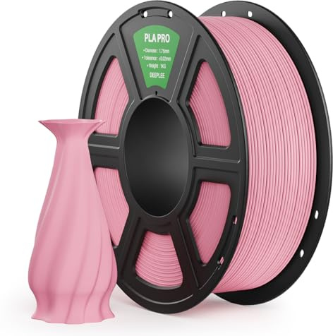 DEEPLEE PLA PRO Filament 1.75mm Rosa 1KG | Stärkere Zähigkeit 3D Drucker Filament, Maßgenauigkeit ±0.02 mm, Sauber gewickelt, Einfach zu Drucken