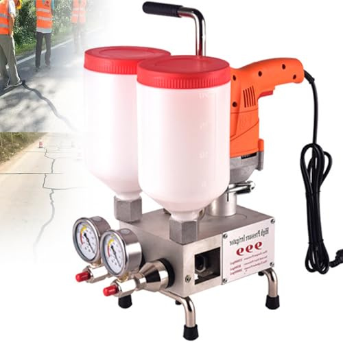 Pistola elettrica per stuccatura, doppia macchina per tappatura a perfusione liquida, pompa per iniezione di cemento da 1100 W per pareti, pavimenti e puntamento in muratura