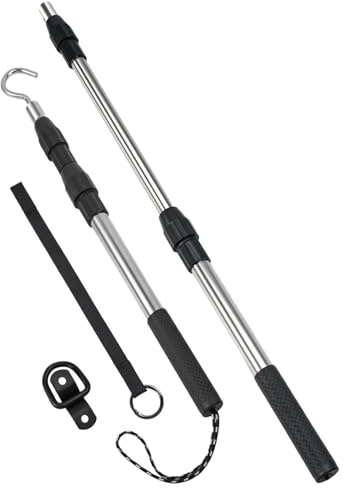 Dachboden Haken und Zugvorrichtung - Ausziehbares Dachluke Herablass System | Werkzeug zum Auslösen von Leitern Verstellbarer Treppenzieher Für Ladung Vordach Markise LKW Vorhang