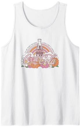 Coca-Cola Rainbow Floral Stained Glass Coke Bottle Tank Top