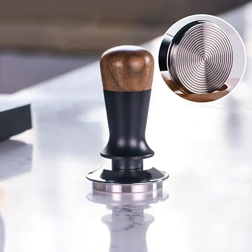 Pressino per Caffè,Espresso a Molla,Set di Tamper per Caffè da 51 Mm,Pressa per Caffè,Barista Edition con Tappetino in Silicone per Macchine per Caffè Espresso
