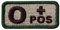 Taktisch Typ O positiv Blutgruppe Emblem Bestickter Aufnäher mit Haken- und Flauschbänder, Multitan