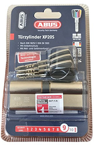ABUS Profilzylinder XP20SN 40/40 inklusive Sicherungskarte & 3 Schlüsseln, SB [ Security Levl : 9 ]