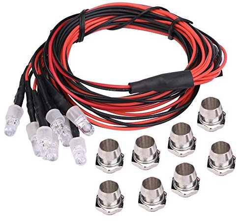 RC Car LED Lights, 8 Pcs Headlights RC Accessory LED Lights for Model Drift Car (7#)