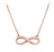Meow Star Collier Femme Collier Infini en Argent Sterling 925 Collier Pendentif Amour infini Fin Zircon Collier Or rose Cristaux Colliers pour Femmes Filles (Or Rose)