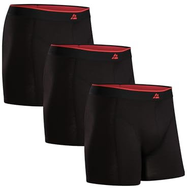 DANISH ENDURANCE Boxer Uomo in bambù Ultra Morbido, Mutande Uomo Aderenti in Bamboo, Comode e Traspiranti, 3 Paia, con o Senza Apertura Frontale