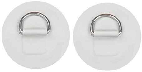 BESPORTBLE 2 STK Kajak d Ring Selbstklebender Boots-d-Ring Kajak-Rigging-Ring Angelzubehör Kajak Griff Lieferungen D-Ring-Boot Aus Edelstahl Kajak Deck Montage Kanugriff Weiß Aufkleber Patch