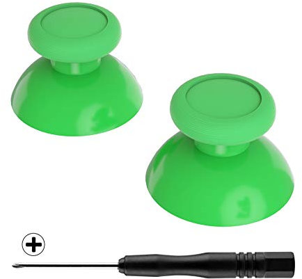 eXtremeRate Recambios de Joysticks para Nintendo Switch Pro Mando, Analógico 3D Thumbsticks Palanca de Reemplazo con Destornillador para NSP, Verde