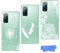3 Hüllen für Samsung Galaxy S20 FE 2022 / 2020 / S20 FE 4G / 5G Silikon Hülle Transparent mit Motiv Schutzhülle Durchsichtig Handyhüllen Dünn Cover Silikonhülle Clear Cases - Feder Löwenzahn Blume