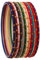 Touchstone „Colorful Bangle Collection“ Indische Bollywood Wunderschöne 12 wunderschöne strukturierte Matte Multi-Farben des Lebens, Handgelenk-verbessernde Armbänder. Set von 12. Für Frauen.