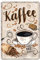 helges-shop Kaffee Blechschild - Retro Deko Kaffee Espresso Schild - Metallschild zur Dekoration von Küche Kaffeeladen American Cafe Diner Bistro - Anleitung Rezept Zubereitung - 20x30cm
