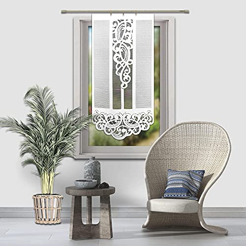 NEUHEIT Exklusive Vorhänge Fertiggardine Viele Größen Jacquard Set mit Muster (G 600 70x155)