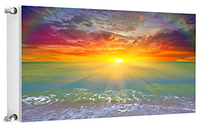 TMK Magnet Heizkörperabdeckung, Heizkörperverkleidung 100x60cm, Strand Meer