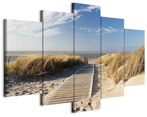 B&D XXL - Akustikbild Akustikschaumstoff, 225x112 cm, 5-teilig, Wohnzimmer | Verbessert Raumakustik, reduziert Hall, ideal fürs Büro oder Wohnzimmer, hochwertige Verarbeitung, schnelle Montage, stilvoll