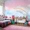 Wallepic Vlies Fototapete 208x146 für Kinder Regenbogen Himmel Wolken Moderne Tapete Kinderzimmer Kinderstube Wandbilder Wandtapete XXL Luxus Abstrakt Br. 208 cm x Hö. 146 cm
