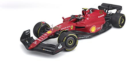 Bburago 1/18 Ferrari-2022 Formel 1-mit Helm #Sainz-Nouveaute FA 2022-Miniaturauto