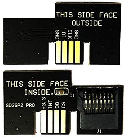 HUAYUWA 1 adaptateur de carte SD SD2SP2 Mircro (noir) pour lecteur de carte SDL TF GameCube SD2SP2 SDLoad SDL TF