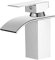 BESy Bec Cascade Robinet Salle de Bains, Mitigeur Lavabo à Une Poignée, Robinet Lavabo, Acier Inoxydable, Chrome poli