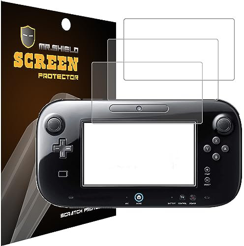 Mr.Shield Schutzfolie Kompatibel mit Nintendo Wii U Console Anti-Glare [3 Stück] Displayschutzfolie (PET Material)