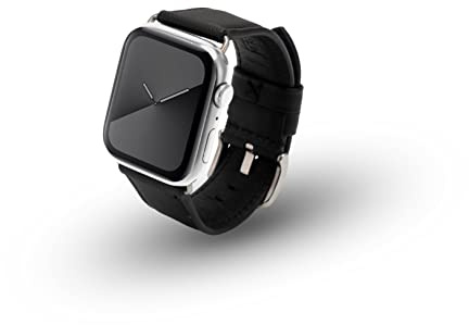 JT Berlin Wannsee Armband kompatibel mit Apple Watch 49/45/44/42mm Schwarz | Ersatzarmband aus Echtleder & Nytech für Watch Ultra, SE & Series 1-9, handgefertigt in Deutschland mit Dornschließe