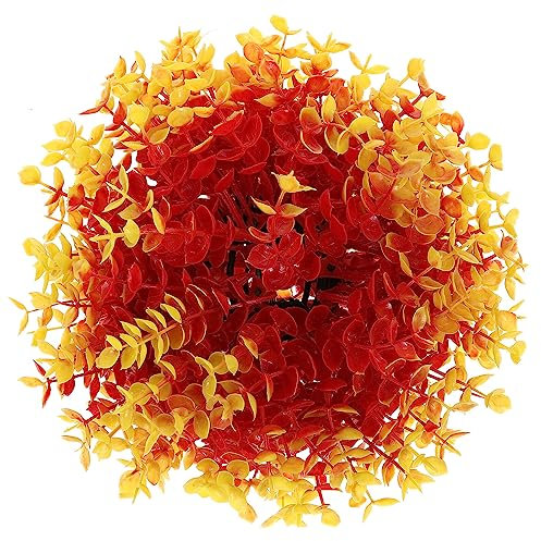 NUOBESTY Künstliche Buchsbaumkugel 40 cm Kunststoff-Topiary-Kugeln Gartenkugeln Kunstpflanzen Künstliche Blumen Orangefarbene Sträucher Aus Kunststoff Hängende Blumenpflanzen Für Den