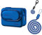 Rszfnjxry Silicone Protective Case Cover for Insta360 GO 3 Camera + Action Pod Comes with Neck Hang Rope (Blue)