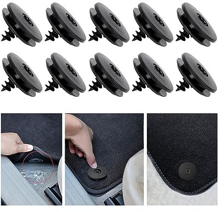 JNNJ Autoteppich Fußmatten Halter Befestigungen Clips, Auto Fußmatten Clip, Auto Fussmatten Fixclips, Druckknopf Teppich Bodenmatten Halterung Geeignet, für Teppichfuß