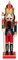 Xakay Nussknacker Weihnachten 38cm/15 Zoll Großer Nussknacker Soldat Figur Holz Deko-Nussknacker Weihnachtlich Dekorieren Handbemalter Deko-Nussknacker Soldat Weihnachtsschmuck