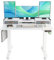 Claiks Schreibtisch Höhenverstellbar Elektrisch, Höhenverstellbarer Schreibtisch 120x60 cm mit Schubladen und Monitorständer, Standing Height Adjustable Desk, Weiß