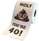 Lustige Toilettenpapierrolle, 30.-60. Happy Prank Toilettenpapier Geburtstagsgeschenke für Frauen Männer (40.)