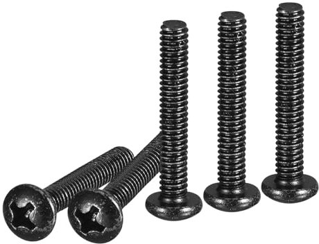 DTGN #8-32x1 Pan Head Machine Screws, 100Pcs #8 Phillips Drive, UNC Full Thread, Steel Black Oxide Finish, Screws Bolts Kit