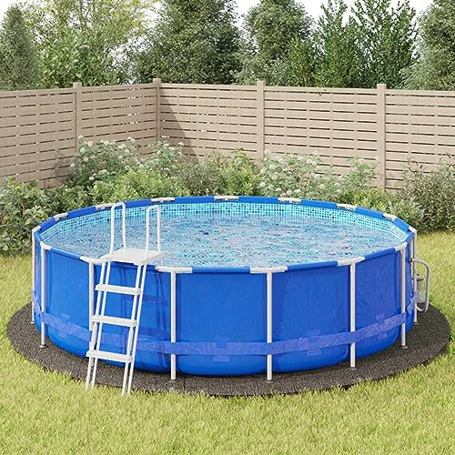 Homgoday Lona para debajo de la piscina, gris claro, Ø550 cm, geotextil de poliéster, muebles para casa, interior, exterior, salón, dormitorio, J