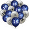Yunchu Online 18. Geburtstag Luftballons Happy 18th Birthday Ballons Blau Silber 18. Geburtstag Dekoration 18 Jubiläum Geburtstagsparty Deko für Mädchen Jungen 18. Geburtstag Jubiläum Zubehör