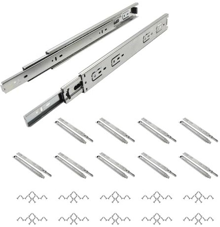 SAYOYO Vollauszug Schubladen Schienensystem - Tragfähigkeit 45kg - Schubladenschiene mit Kugellager 300mm - 20 Stück (10 Paar) Ausziehschienen für Einfache Montage