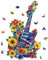 GLOBLELAND 200 Stück Gitarre Holzpuzzles Für Erwachsene 40x23 cm Holzpuzzles Für Erwachsene Einzigartige Geformte Holzpuzzles Bunte Puzzles Für Weihnachtsgeburtstagsgeschenke Familienspiele