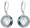 Halbmond Kristall AA Ohrringe 925 Sterling Silber Alkoholiker/Narkotika Anonyme Ohrringe AA/NA Wiederherstellung Symbol Nüchternheit Alkoholiker/Narkotika Anonyme Geschenke für Frauen