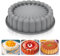 Heveer Moldes de Silicona Charlotte Redondos Molde para Tartas Reutilizable Formas para Bolos Molde Silicona Horno para Tarta de Queso Chocolate Pan 10 Pulgadas Gris